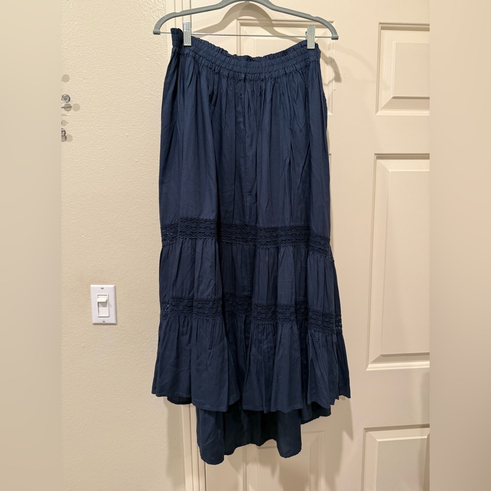 Elegant Navy Blue Women's Skirt